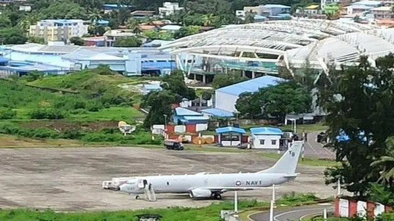 US Navy anti-submarine aircraft refuelled at Andaman and Nicobar military base US Navy aircraft spotted Andaman and Nicobar military base