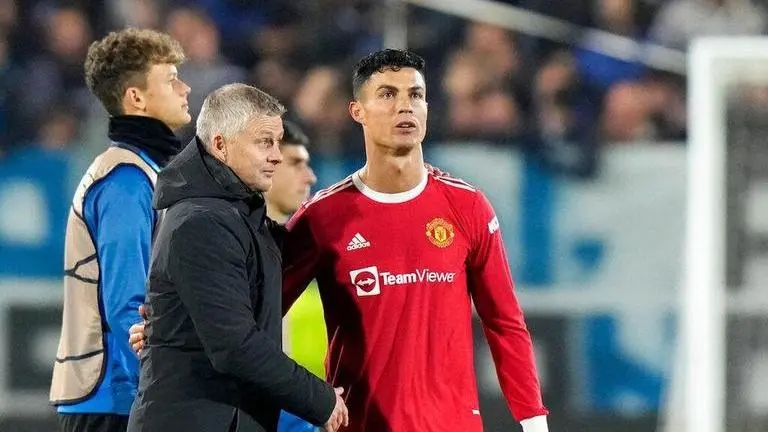 Cristiano Ronaldo and Ole Gunnar Solskjaer