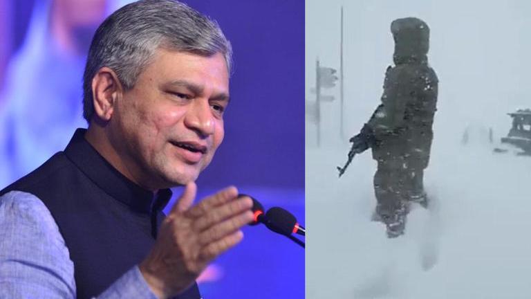 Ashwini Vaishnaw Shares Viral Video Of Indian Army In Dense Snow