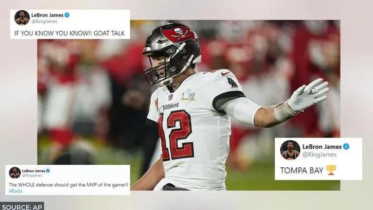LeBron James has witty reaction on Twitter to Tom Brady's 7th Super Bowl win over Chiefs lebron james