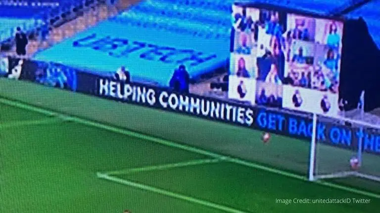 Man City trolled for lack of fans after empty supporter cam spots during Arsenal game man city