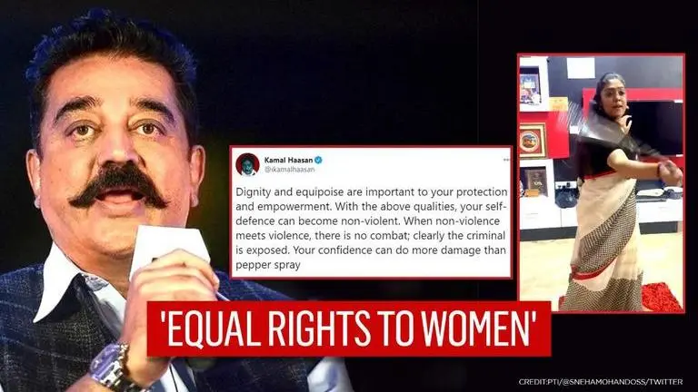 Kamal Haasan's 'women's dignity over self-defence' view slammed amid gender equality push Kamal Haasan
