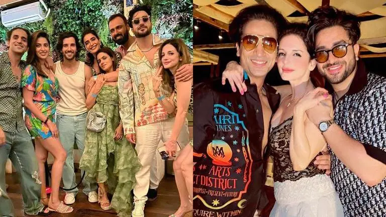Scoop actress Karishma Tanna parties with lovebirds Sussanne Khan, Arslan Goni in Goa Scoop
