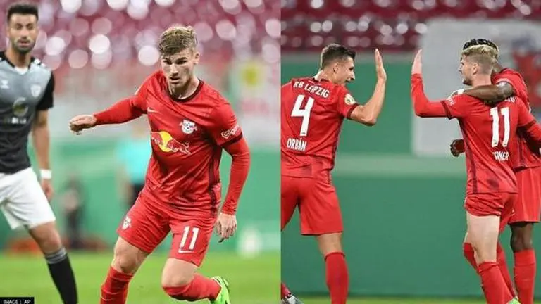 Timo Werner nets perfect hat-trick in Leipzig's 8-0 demolition of Teutonia Ottensen: Watch Timo Werner
