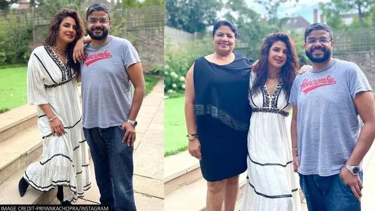 Priyanka Chopra reunites with brother on Rakhi after 5 years, shares pics from London Priyanka Chopra, Siddharth Chopra, Rakshabandhan celebrations for Priyanka, Dr Madhu Chopra
