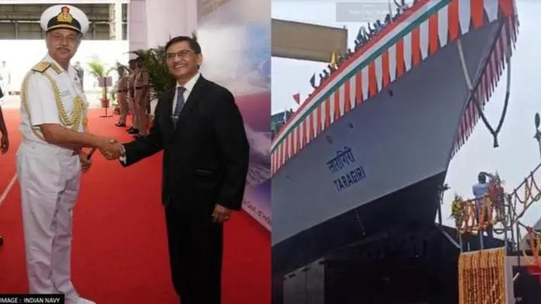 India launches indigenously-built fifth stealth frigate ‘Taragiri’ in Mumbai Taragiri