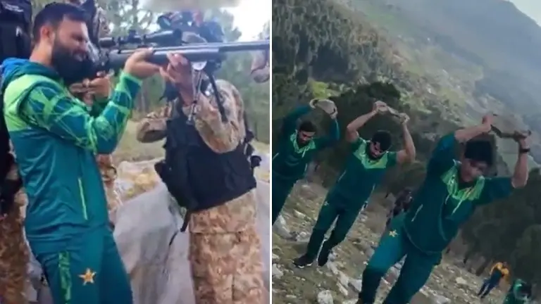 What kind of TRAINING is this? Going for WORLD CUP or WAR? Pakistan Army involved in cricket too Pakistan cricket team's training