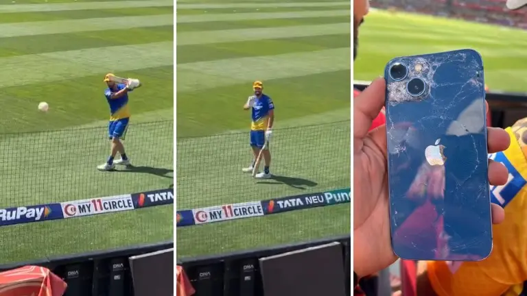 Daryl Mitchell breaks fan's iPhone with a pull shot, what happened next will melt your heart Daryl Mitchell