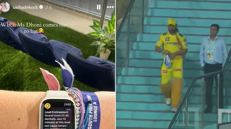 MS Dhoni comes to bat against LSG