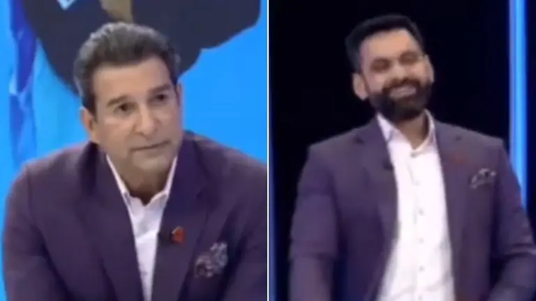 'Who was this genius': Wasim Akram mocks Ramiz Raja, Misbah & Hafeez can't stop laughing Wasim Akram and Mohammad Hafeez