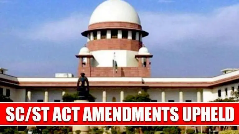 Supreme Court upholds the constitutional validity of SC/ST Amendment Act of 2018 Supreme Court