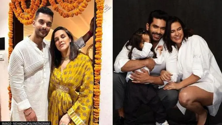 Neha Dhupia depicts what it is like to be 'sleep-deprived new parents' going to a party Neha Dhupia