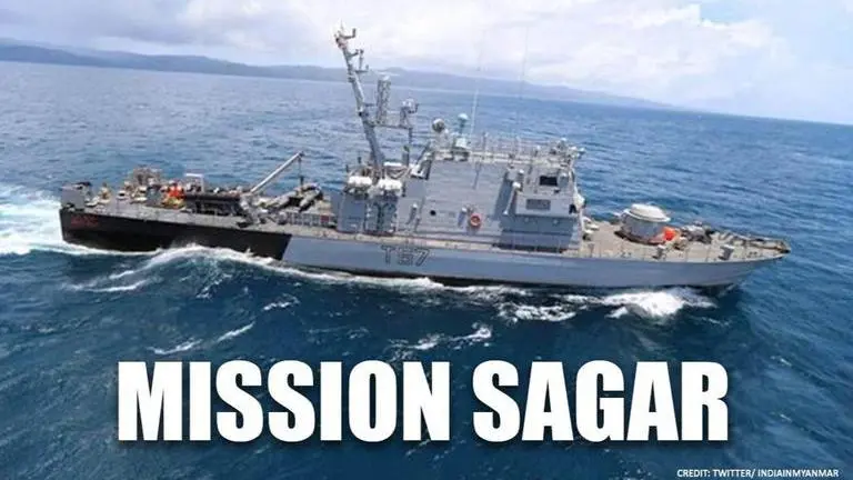 Indian Navy provide medical & COVID essential assistance to IORs under 'Mission Sagar' Indian Navy