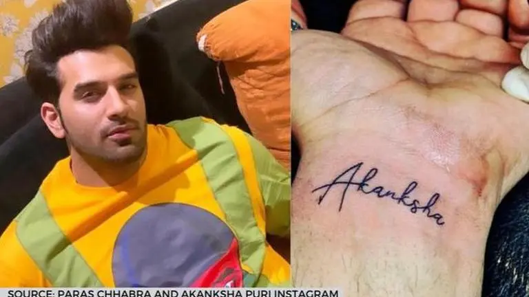 Paras Chhabra to remove his ex-gf Akansha's name tattooed on his wrist post lockdown bigg boss 13