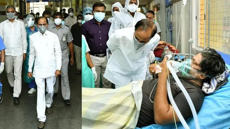 Telangana CM KCR visits Gandhi Hospital first time since pandemic; talks to COVID patients Telangana CM