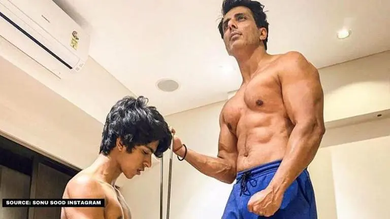 Sonu Sood and his son Eshaan Sood give a sneak peek into their quarantine workout Sonu Sood
