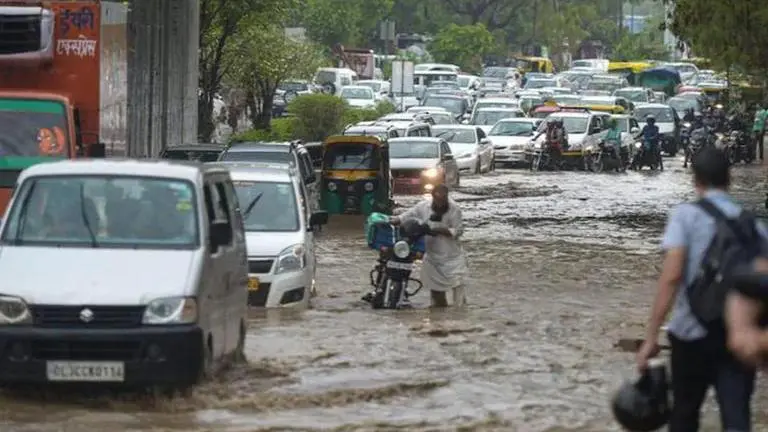 Heavy rains lash Delhi, low-lying areas waterlogged Representative Image