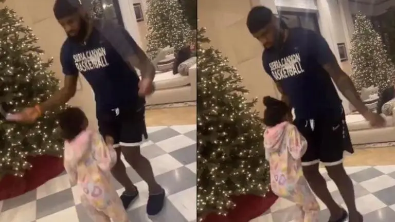 LeBron James prepares for NBA season by stoically skipping rope with daughter Zhuri: Watch LeBron James