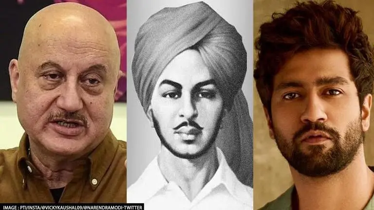 Anupam Kher & Vicky Kaushal pay tributes to Bhagat Singh on his 115th birth anniversary Bhagat Singh's birth anniversary