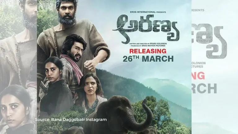 'Kaadan' movie rating: Netizens laud Rana Daggubati's man vs nature flick In frame: kaadan movie poster, Source: Rana Daggubati Instagram