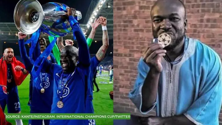 France and Chelsea's UCL winner N'Golo Kante shares medal with fan; Watch france