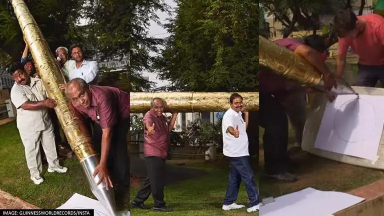 Hyderabad man creates world's largest ball pen weighing over 37 kg; sets Guinness record Hyderabad