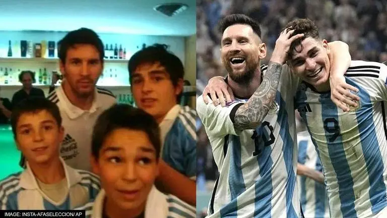 Julian Alvarez's photo as child with Messi emerges after amazing display in World Cup 2022 Julian Alvarez