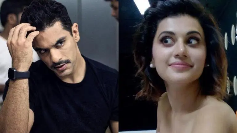 Angad Bedi takes a dig at wife Neha Dhupia's cooking, gets verbal 'thappad' from Taapsee angad bedi