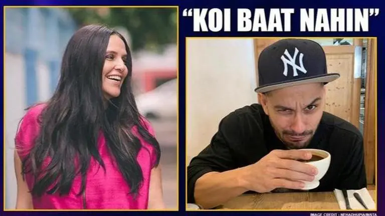 Neha Dhupia paints 'expectation vs reality' picture for Kunal Kemmu's birthday; see pics Neha Dhupia