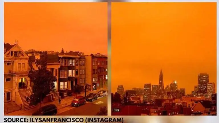 orange skies in san francisco