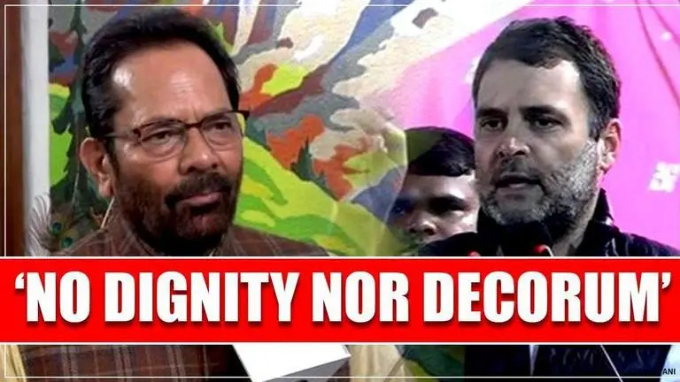 Irate Naqvi demands Rahul Gandhi be sent to 'de-addiction center' for 'danda' attack at PM Mukhtar Abbas Naqvi
