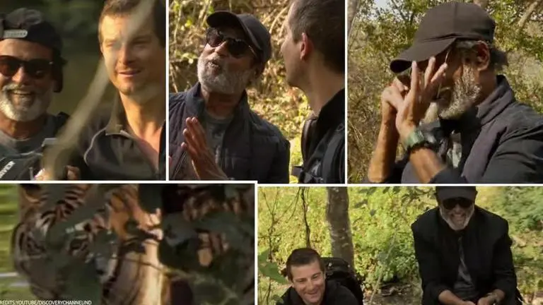 Rajinikanth on 'Man vs Wild': Bear Grylls & 'superhero' meet tiger in nail-biting promo Rajinikanth on 'Man vs Wild': Bear Grylls & 'superhero' meet tiger in nail-biting promo