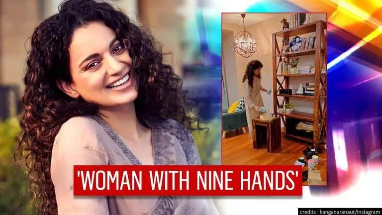 Kangana Ranaut considers herself Goddess Durga, sets up brother's place despite hectic day