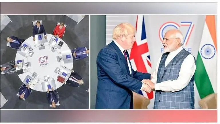 PM Modi at G7 Summit: Meets UK PM Boris Johnson and UNSG Guterres modi