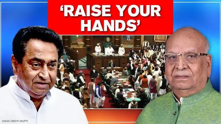 MP Guv changes tact; seeks floor-test by raising of hands in U-turn from electronic vote Kamal Nath