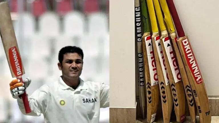 Virender Sehwag misplaces bat he used to score 293 in Tests, 'Bat mein hai dum...' Virender Sehwag