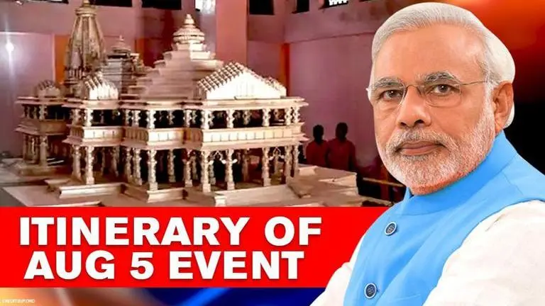 Ram Mandir Bhoomi Pujan plan: PM Modi to address nation; only 5 people will be on stage Ayodhya
