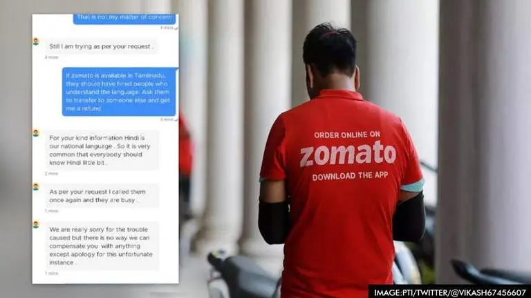 'Reject Zomato' trends after executive tells customer 'should know Hindi', company replies zomato, zomato learn hindi
