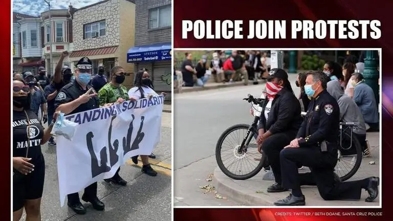 George Floyd death: Police officers join protests as agitation in US enters 5th day George Floyd Death