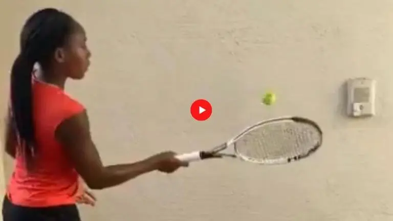 Coco Gauff struggles to complete Roger Federer's 'Tennis at Home' Challenge; watch video Coco Gauff