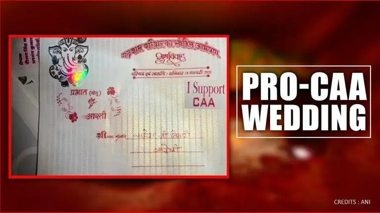 Now, 'I Support CAA' wedding card surfaces from MP; here's the groom's logic CAA