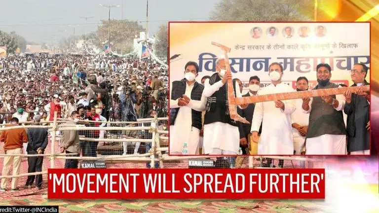 Rahul Gandhi compares PM to British at Kisan Mahapanchayat; reiterates 'repeal' demand Rahul Gandhi