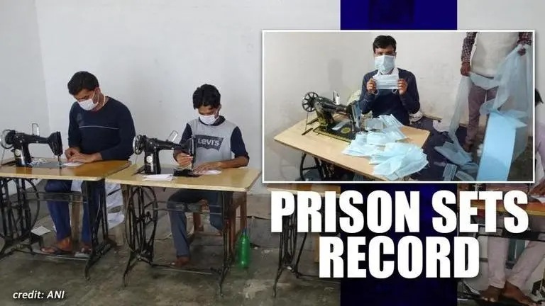 UP: Prison inmates set record, make over 1.2 lakh masks in 10 days to fight COVID-19 UP