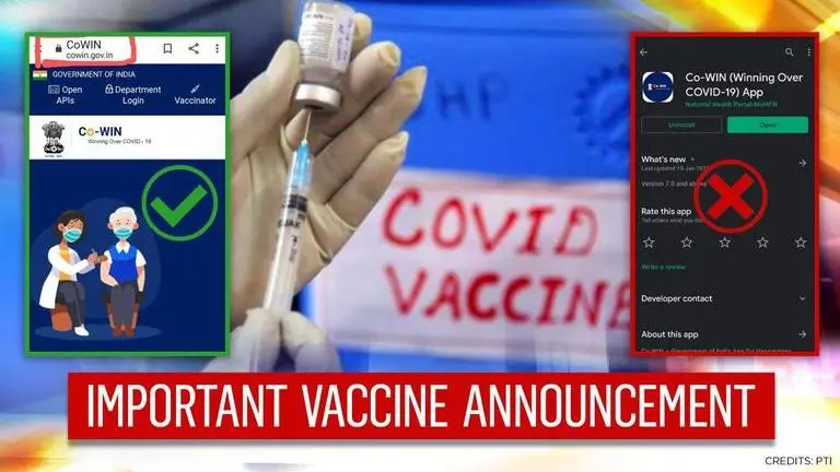 Important CoWIN registration clarification: Book vaccine on cowin.gov.in portal; not app CoWIN APP