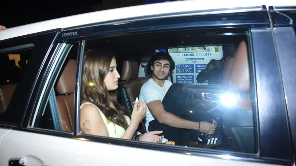 Rasha Thadani with Arhaan Khan