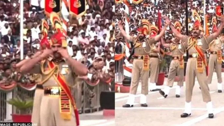 Independence Day: Soldiers show valour at Beating the Retreat Ceremony at Attari Border Attari Wagah border