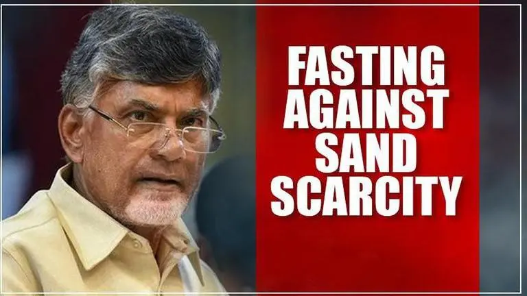 Andhra Sand Crisis: Chandrababu Naidu undertakes 12-hour fast to protest state govt policy Andhra