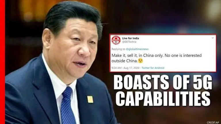 'Congratulations on high speed surveillance': China's '80% of global 5G' boast slammed China