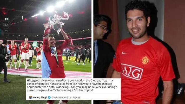 Yuvraj Singh reacts to UK journalist's 'embarrassing' post on Man United's Carabao Cup win Yuvraj Singh