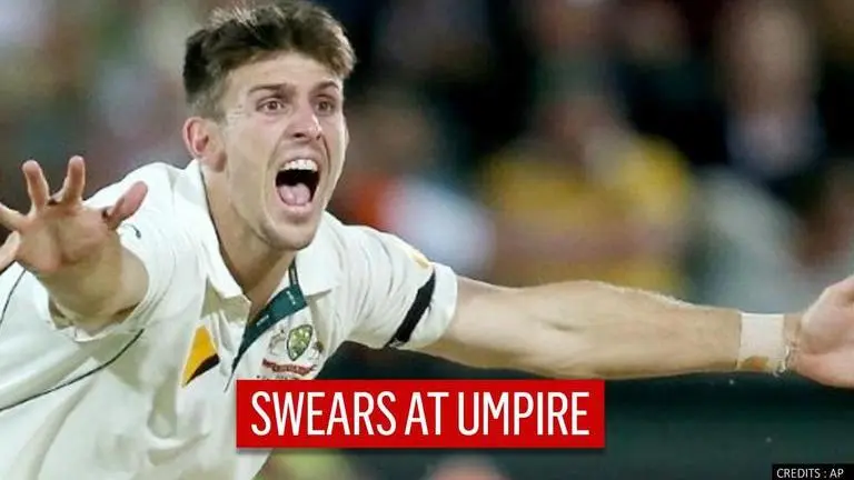 Mitchell Marsh swears at on-field umpire for controversial decision during a BBL game Mitchell Marsh